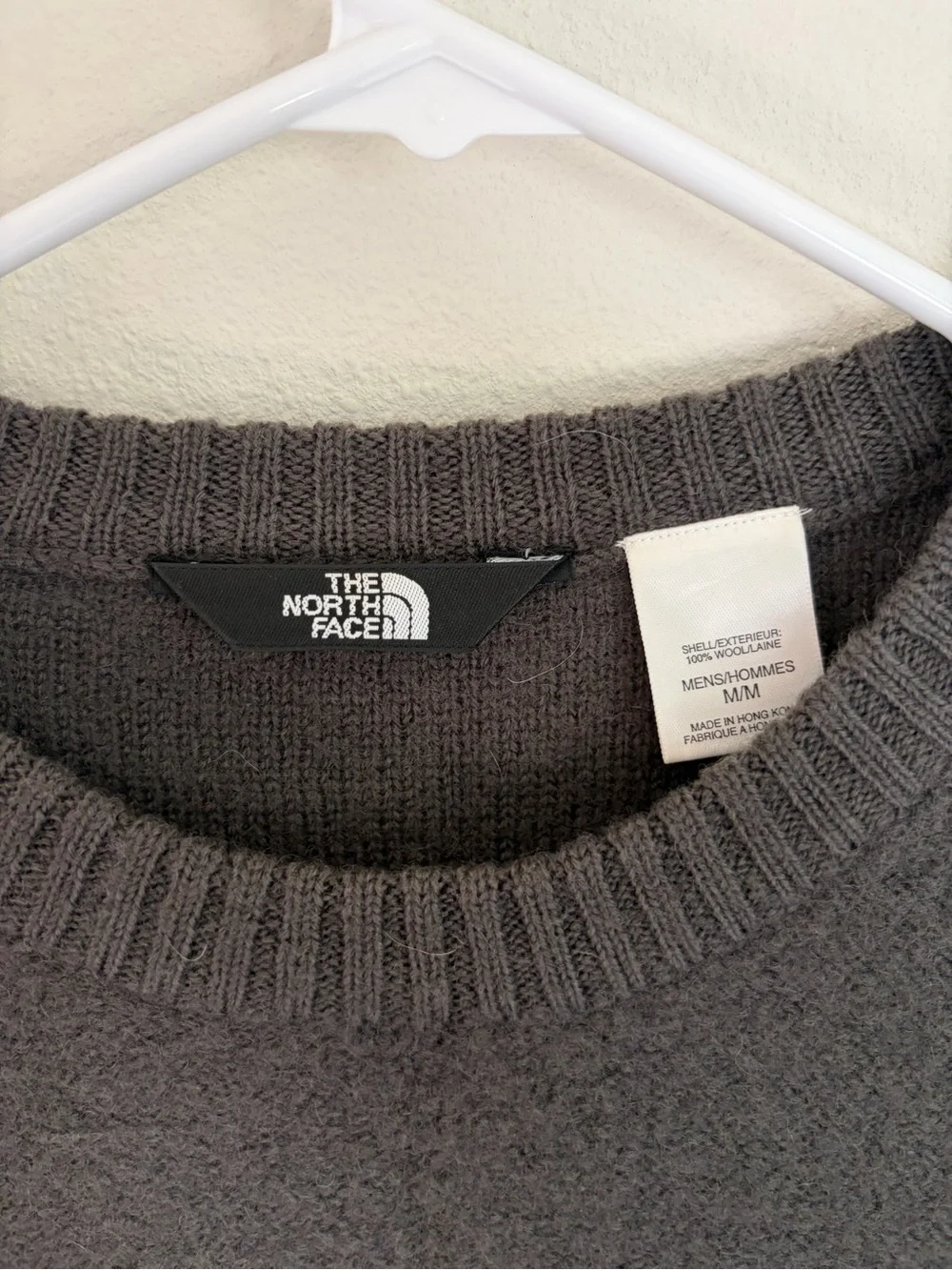 The North Face Men's Crewneck Sweater - Green-Gray/Brown Medium